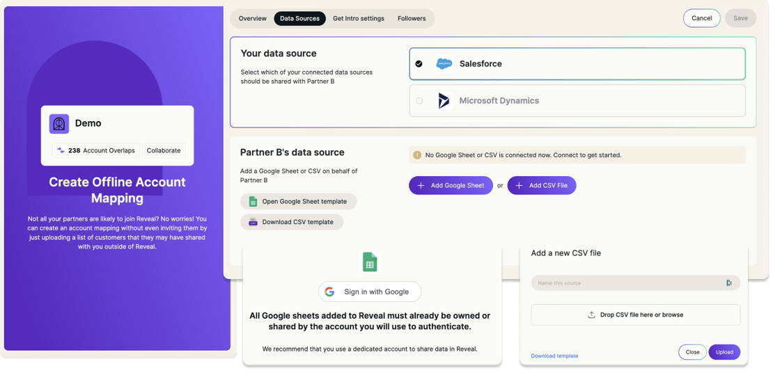 offline account mapping